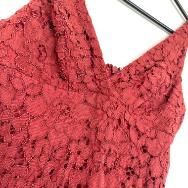 red orange lace dress topshop 38 M