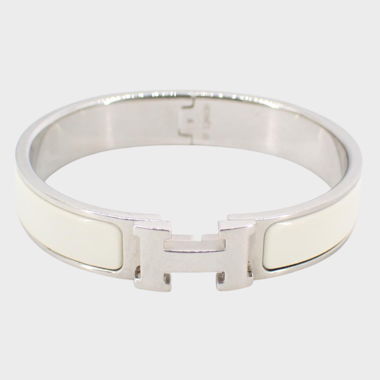 Bracciale rigido Hermès in tonalità argento