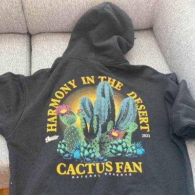 sweat à capuche cactus 