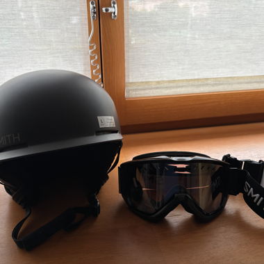 Casque de ski Smith Scout et lunettes