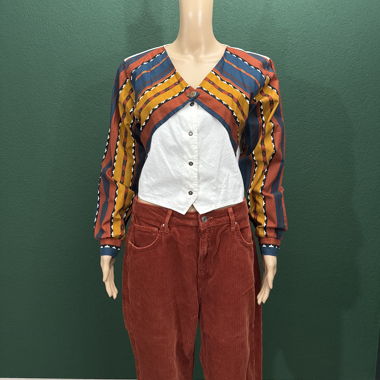Camicia bianca con motivo