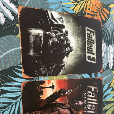 2 plaques métalliques pour déco 