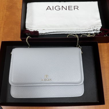 AIGNER Schultertasche grau