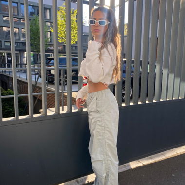 Pantalon Cargo Menthe