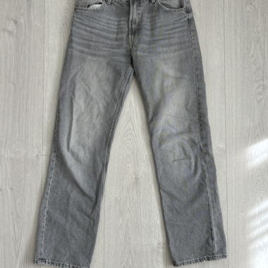 Jeans droits gris Bershka
