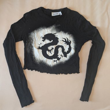 Cropped Langarmshirt von Weekday