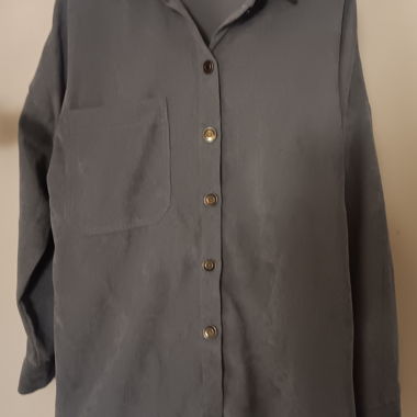 Giacca overshirt grigio-blu