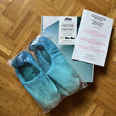 Pantofole riscaldanti con semi di lino