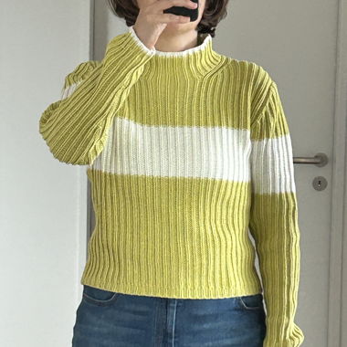 Tommy Hilfiger gerippter gestreifter Pullover