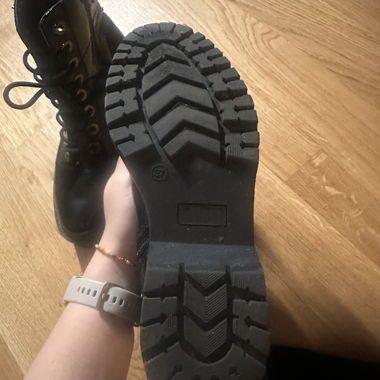 Black vegan lace-up boots