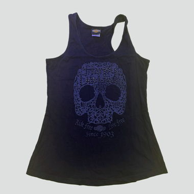 Harley Davidson vintage tank top with rhinestones