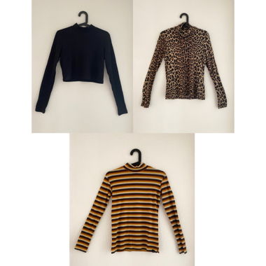 Bundle Langarmshirts mit Kragen