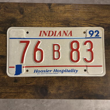 1992 Vintage Autoschild, Indiana 76B83 