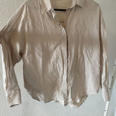 Camicia oversize beige
