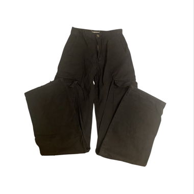 black cargo pants wide leg