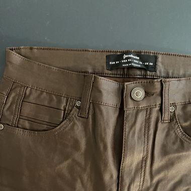 Brown leather pants