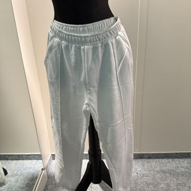 Jogging blanc avec ceinture élastique