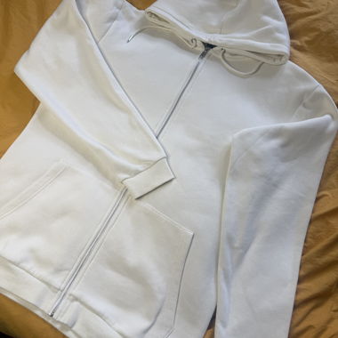 White zip hoodie SMOG XXL