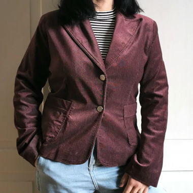 Cord Blazer in bordeaux