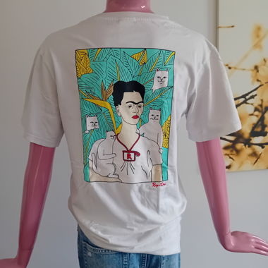 Shirt, L, weiss, Frida Kahlo