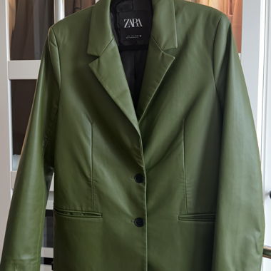Zara leather blazer