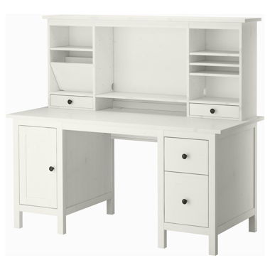 Hemnes Schreibtisch mit Aufsatz