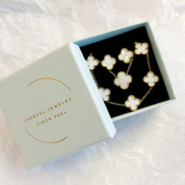 Clover Schmuck Set Perlmutt - 18k vergoldet