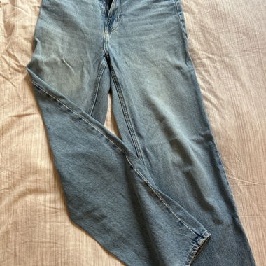 Jeans blu a vita alta