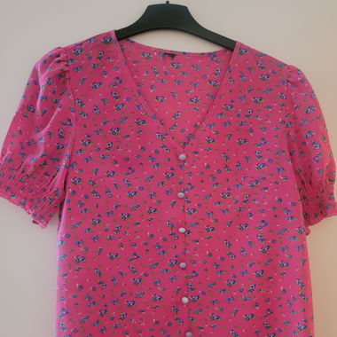 Camicia-blusa floreale rosa