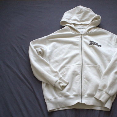 Street wear white bear zipper 