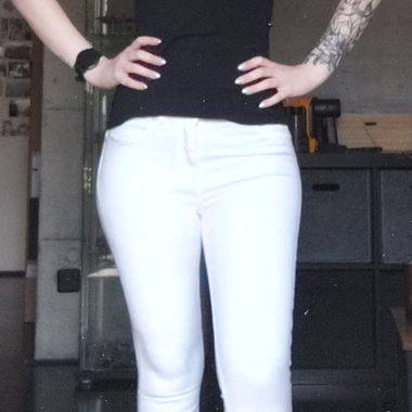 Weisse Stretch-Jeans