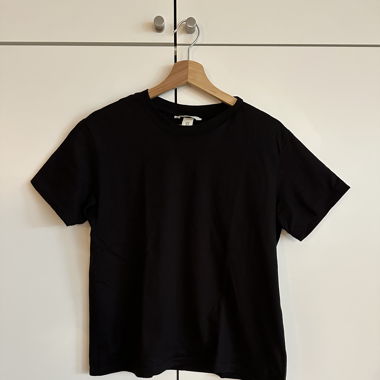 H&M Basic T-Shirt Schwarz M