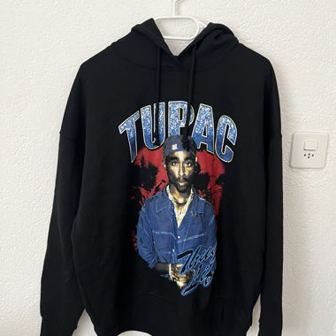 2Pac Hoodie schwarz XS