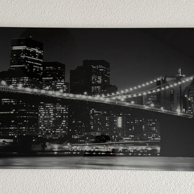 Glass picture New York Skyline black&white