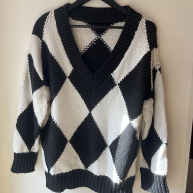Argyle Knit Sweater