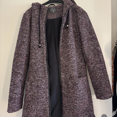 Veste longue à capuche 