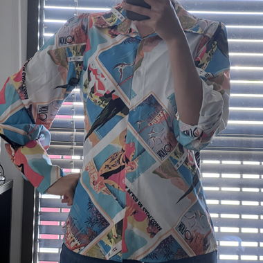 Camicia con stampa vintage