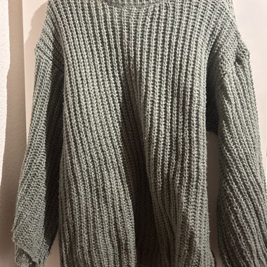 Light Green Chunky Knit Sweater
