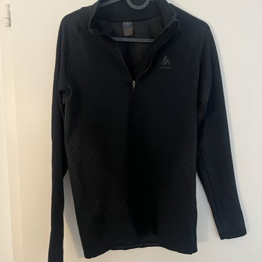Haut de sport noir à zip Odlo
