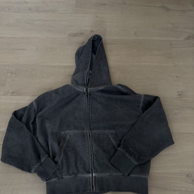 Felpa con cappuccio e zip Bershka grigia