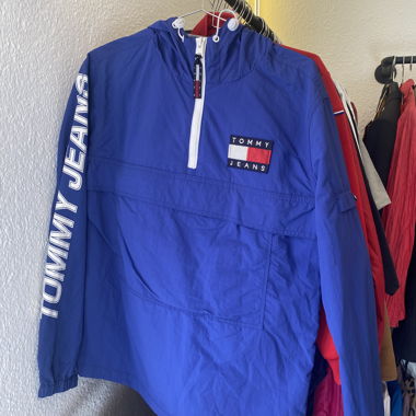 Tommy Jeans Windbreaker blu, taglia S