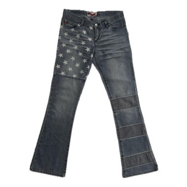 Miss Sixty stripes and stars, flare, blue jeans