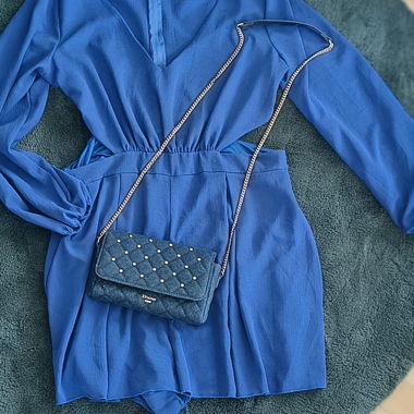 Tuta blu a maniche lunghe di Fashionova