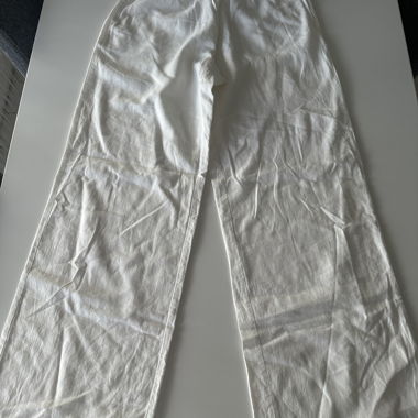 Pantalon en lin blanc