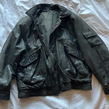 Giacca in pelle nera