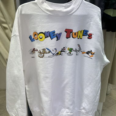Felpa vintage Loney Tunes bianca taglia M