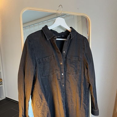 Denimjacke dunkelgrau/schwarz