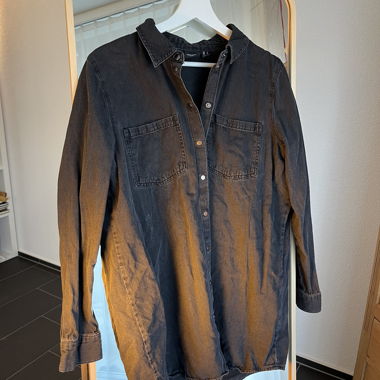 Denimjacke dunkelgrau/schwarz
