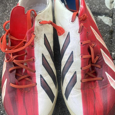 adidas football boots red/white f50 messi