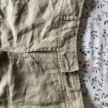 Beige Linen Shorts